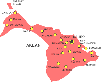 Location Map: Aklan Province, Islands Philippines