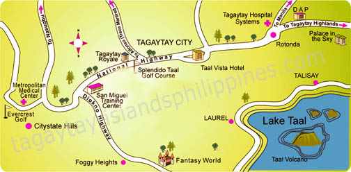 Tagaytay Islands Philippines Vicinity Map