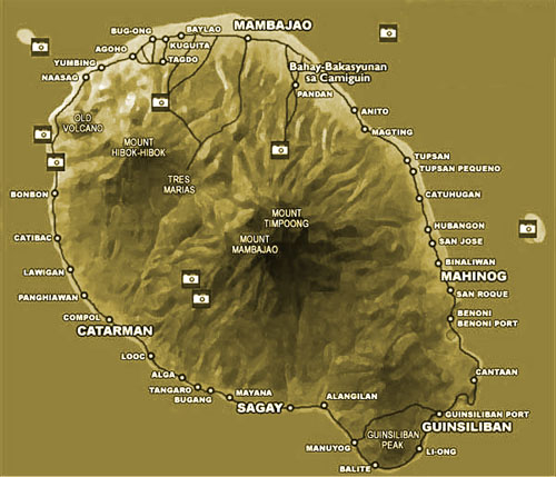 Map of Camiguin Island - Camiguin Islands Philippines - Great ...